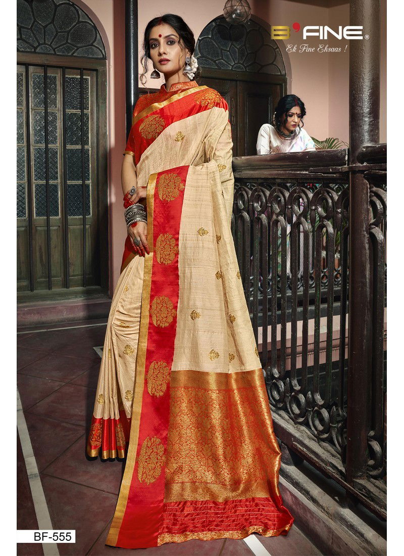 B Fine Fancy Latest Designer Party Wear Heavy Soft Silk Stylish Saree Collection